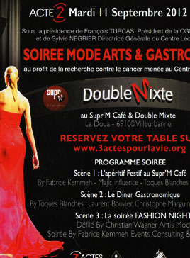 Soirée mode arts et Gastronomie Lyon